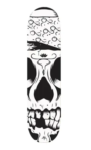 "Scroll Skull" Skate Deck